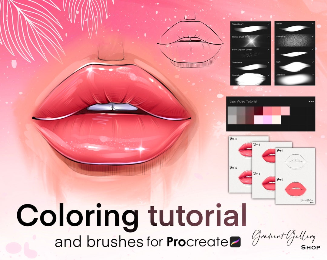 Procreate Lips Coloring Tutorial Beginner Artists Coloring Procreate ...