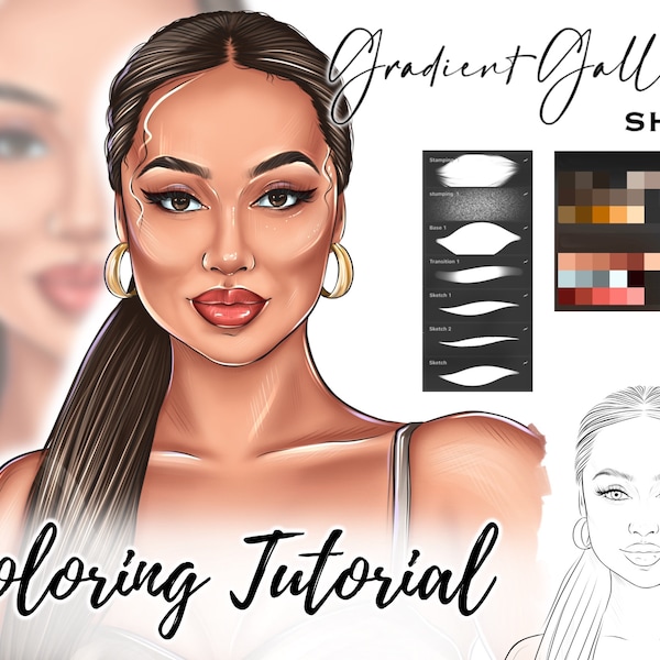 Procreate Face Coloring Tutoriel Artistes débutants à colorier Procreate Skin Brushes Outils de coloration du visage et comment faire