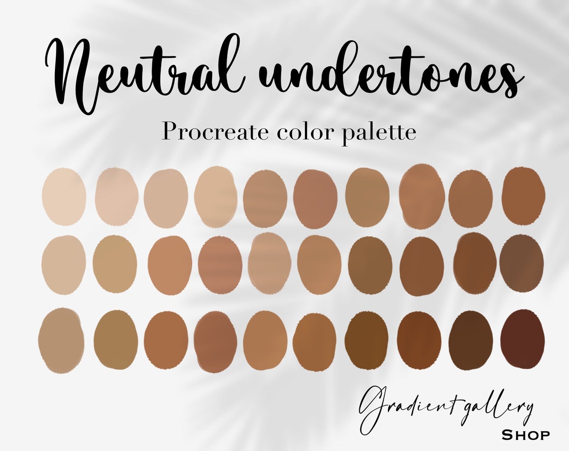 Basic Skin Tones Procreate Color Palette Bundle Ipad - Etsy