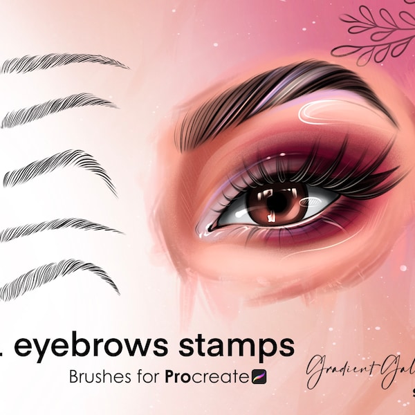 Procreate Eyebrows Brushes Eyebrows Brush Set Eyebrows Templates For Artists Eyebrows Stamps Procreate