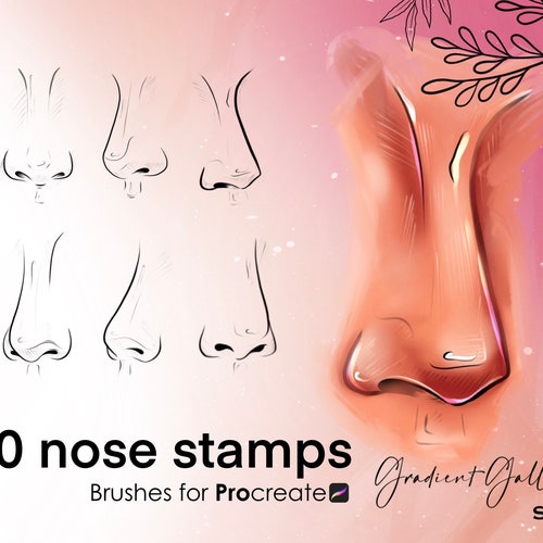 Nose Stamps for Procreate Procreate Nose Brushes Nose Brush Etsy