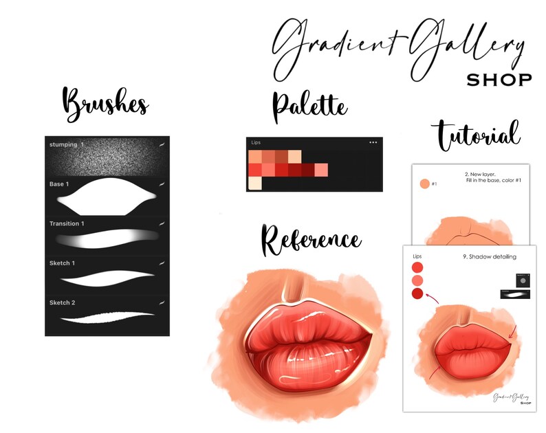 Procreate Lips Coloring Tutorial Beginner Artists Coloring Etsy