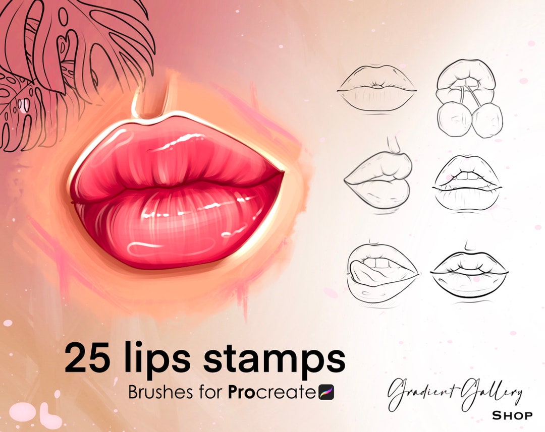 Procreate Lips Brushes for Coloring Lips Brush Set for Digital Artists