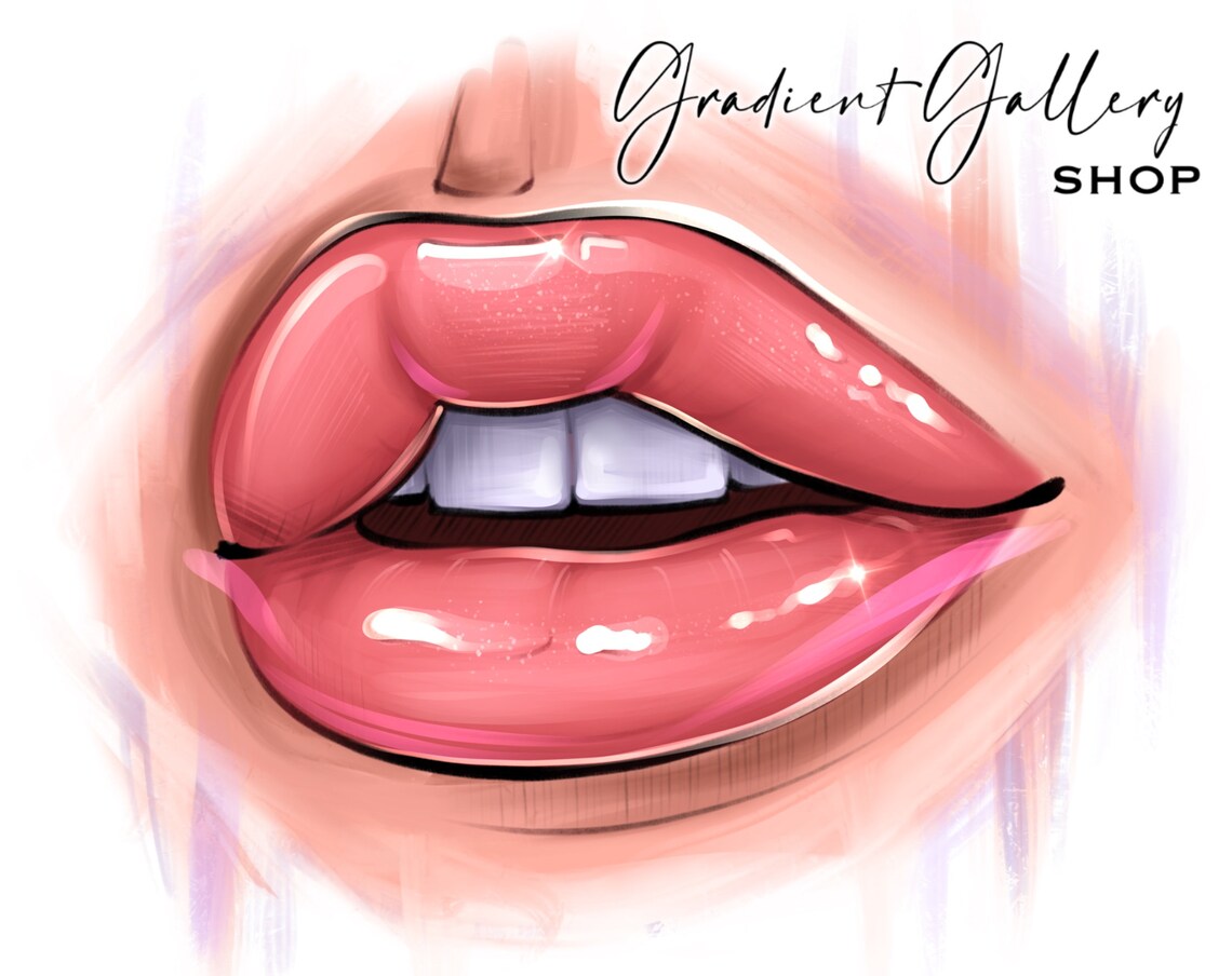 Lips Template Procreate Lips Brushes for Coloring Brush Set Etsy