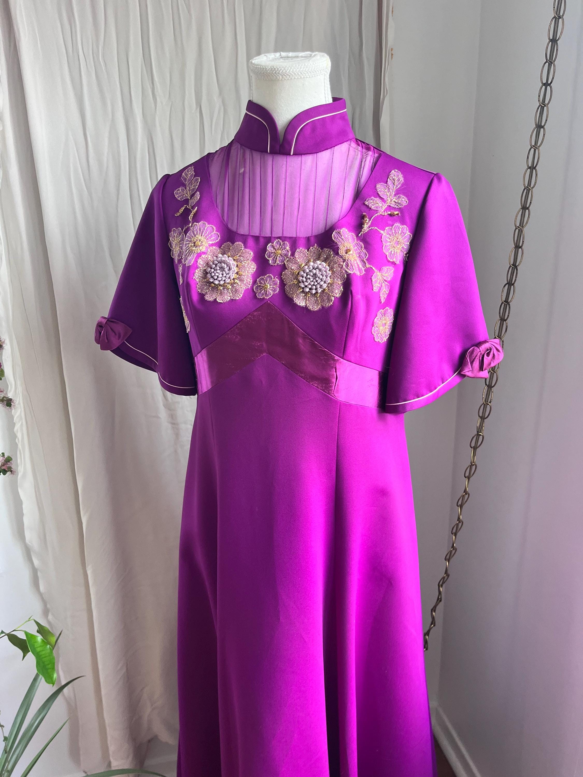 70s Inspired Formal Dress - Etsy Canada