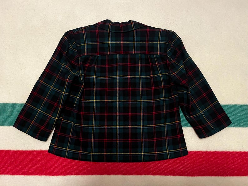 Kurtka wełniana Pendleton w kratę z początku lat 50. w stylu vintage | Styl rockabilly z połowy XX wieku i lat 49. zdjęcie 5