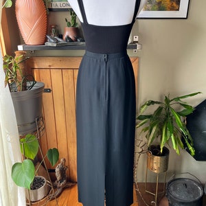 Vintage 60s Koret of California Long Black Skirt / Retro 1960s Straight Silhouette Maxi Skirt / 26 Waist / Small image 4
