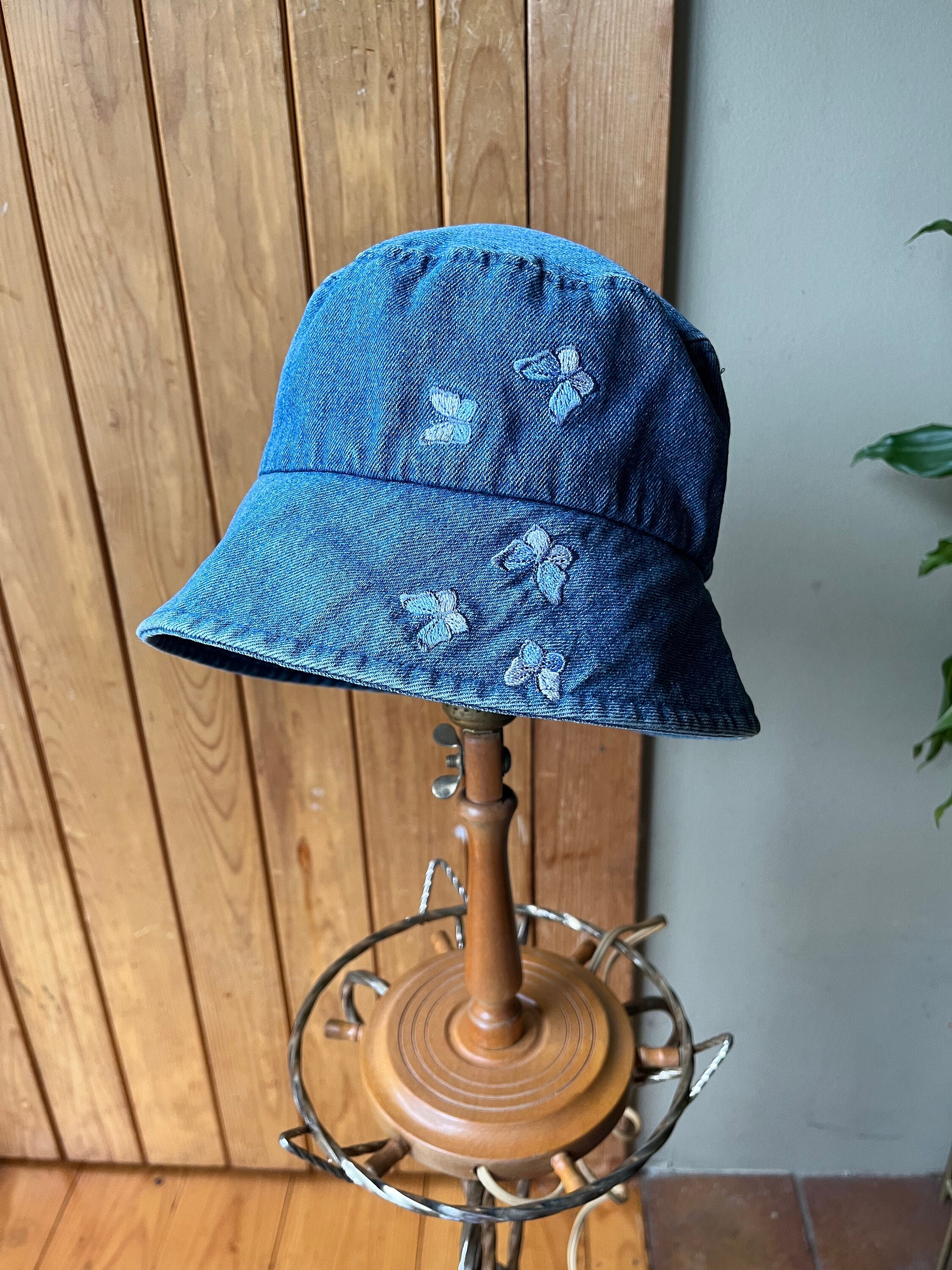 Repurposed Denim Bucket Hat – Queen Anne Frame