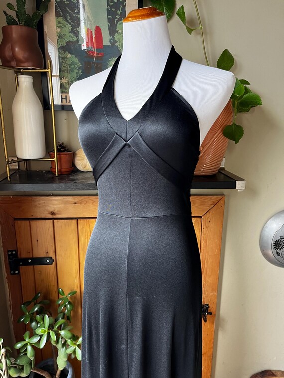 nylon halter dress Tech Twill Lavalliere Halter Dress