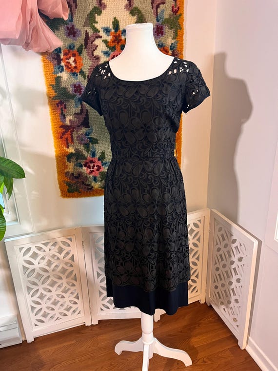 sachin and babi light blue dress Quinn Sleeveless Polka Dot Lace Dress (Navy) | Women's | Sizes S-xl