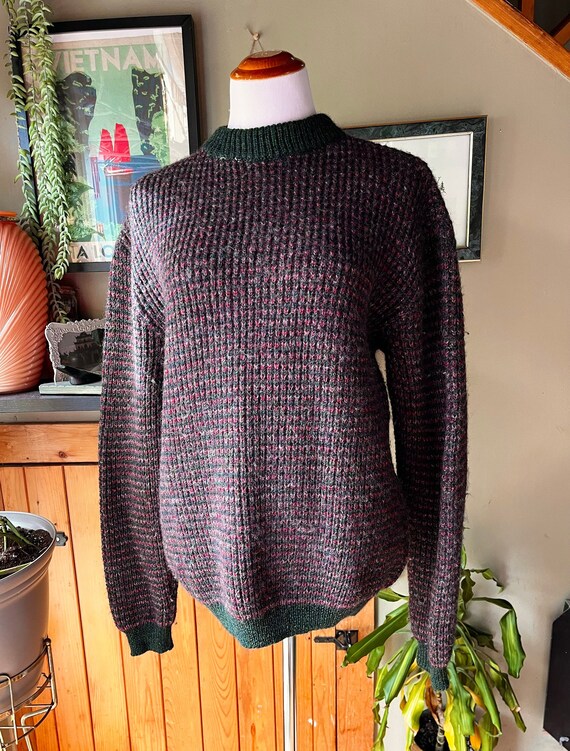 Vintage 50s 60s Dark Burgundy Norwegian Style Fisherman