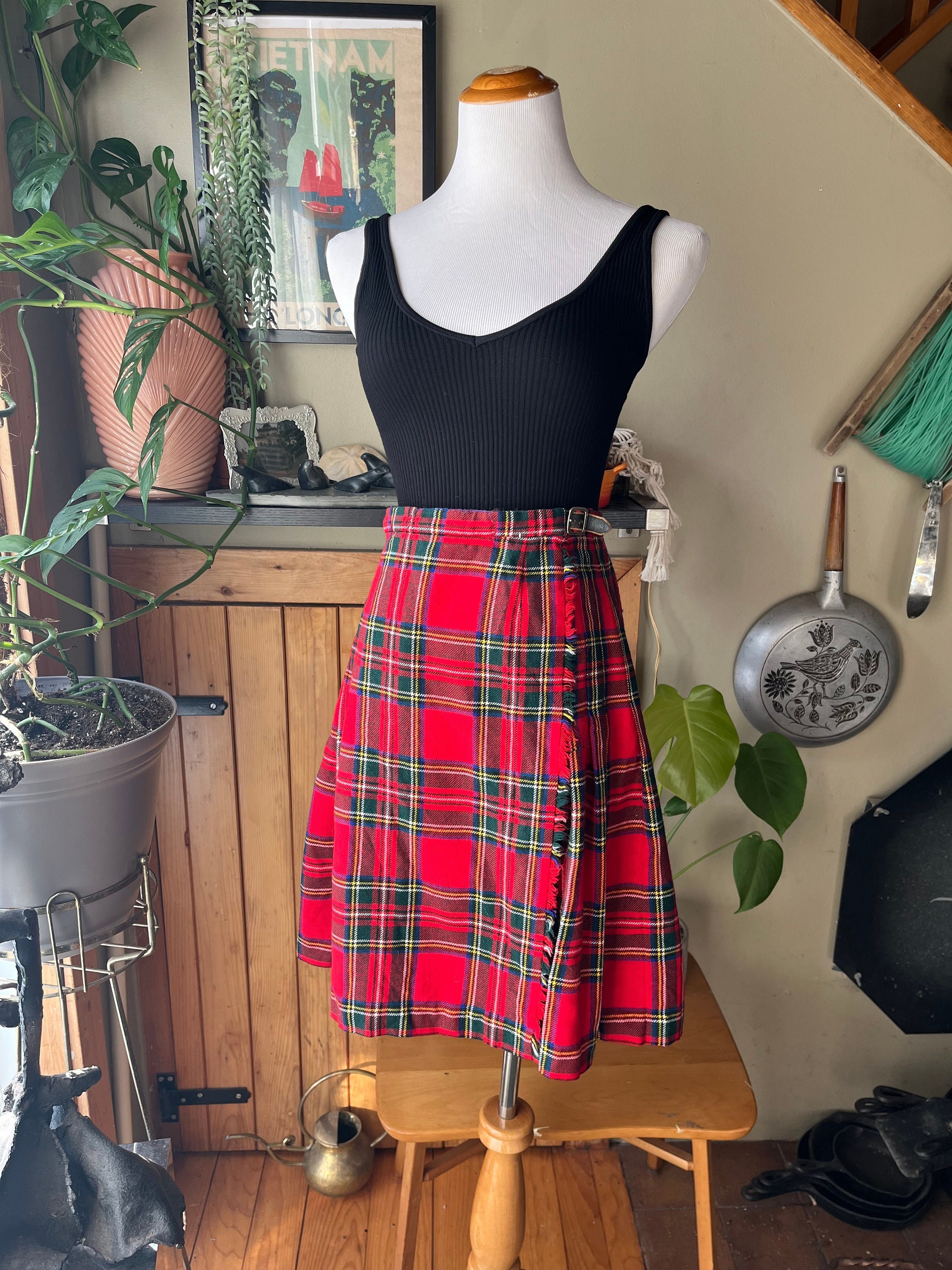 (from UK)80’s ヴィンテージ白黒キルトスカートSt Michael Vintage St Michael Skirt - Etsy