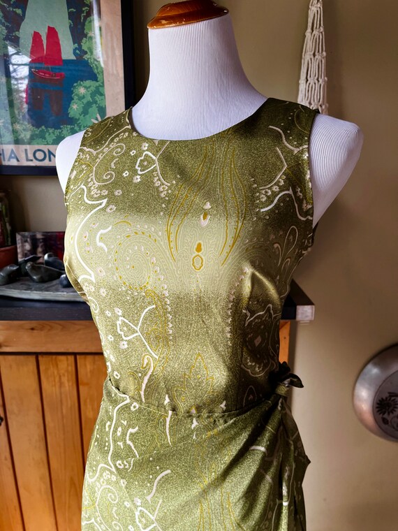 green emerald velvet dress Satin Evening Gown - Sage Green main image 0