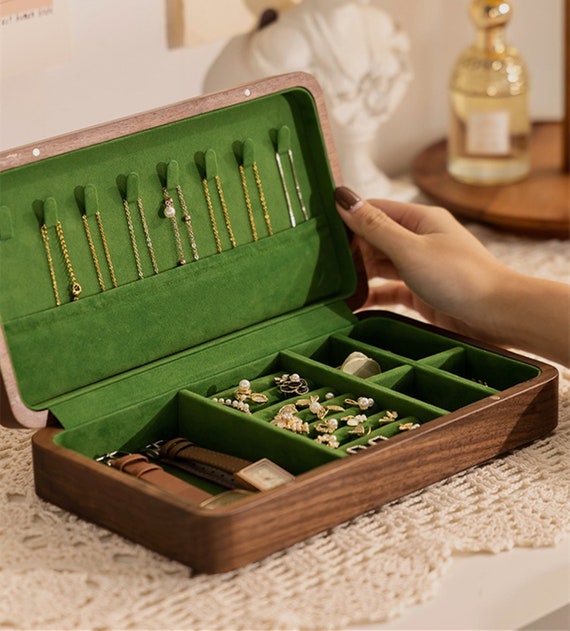 Engrave Walnut Wood Jewellry Box for Women high quality Jewelry Box necklace Watch Organizer Storage birthday Anniversary Gift Etsy UK