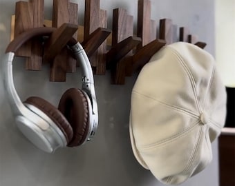 Walnut  Wall mounted  Foldable Piano hook:Entryway Organizer & Decorative Storage