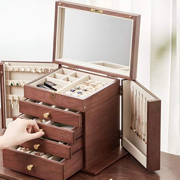 Locking Jewelry Armoire Etsy