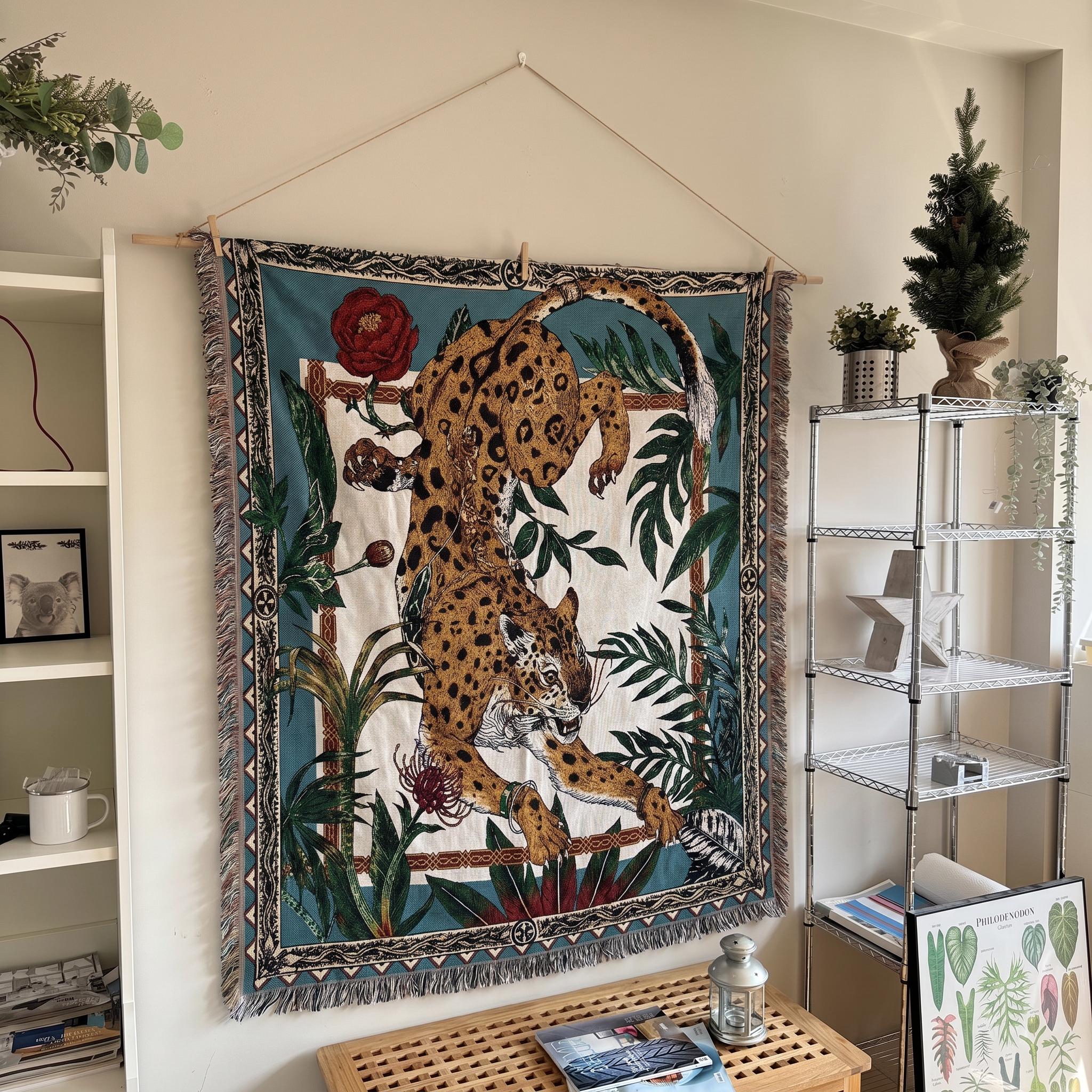 Vintage Leopard Tapestry - Etsy