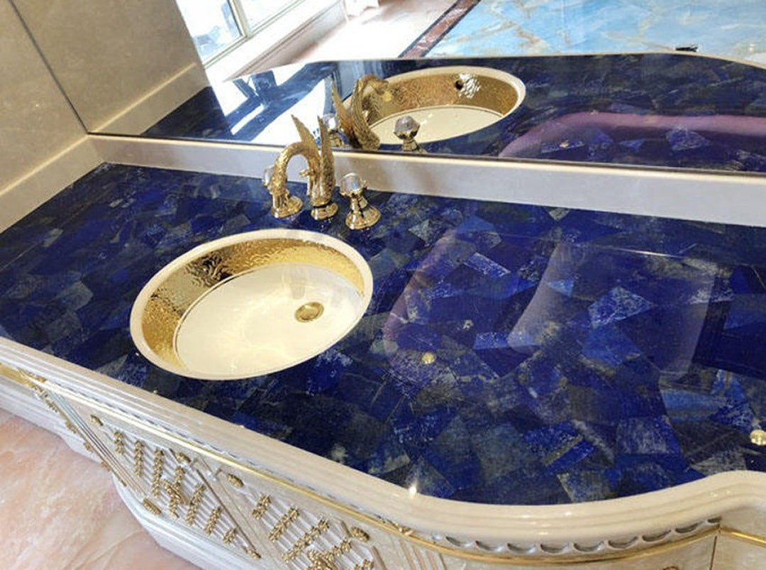 Lapis Lazuli Bathroom Countertop Bar Countertop Kitchen Slab Etsy