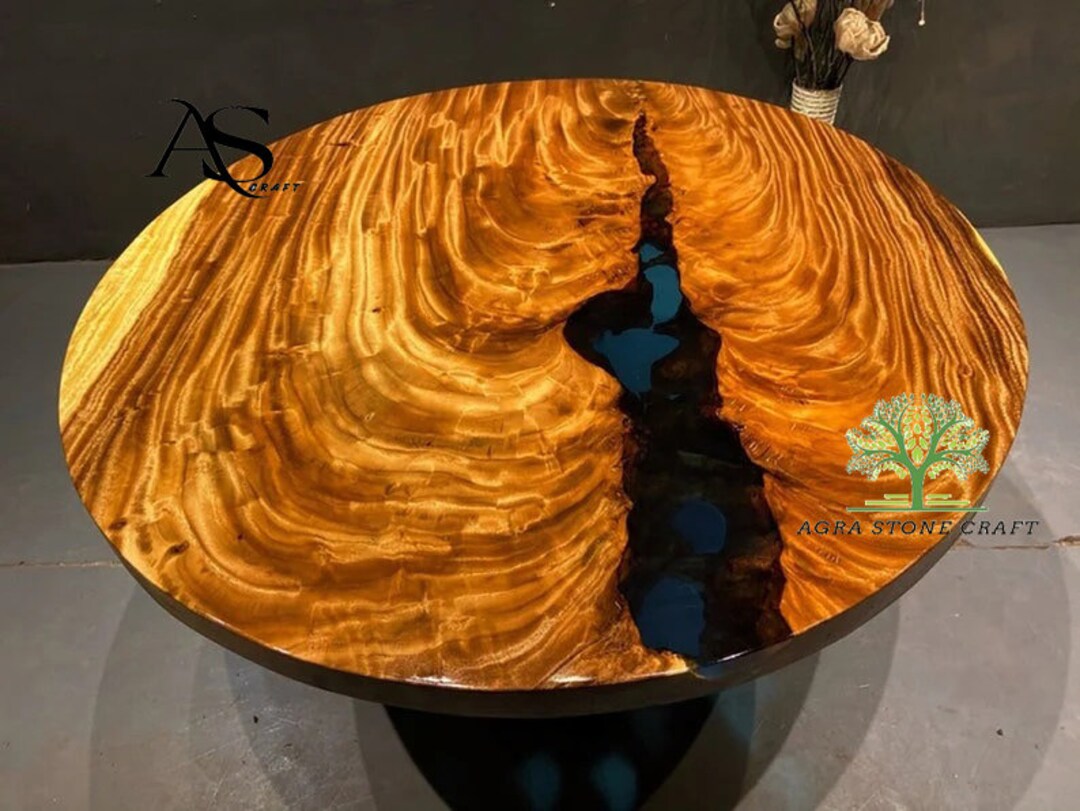Round Epoxy Coffee Table / Epoxy Resin Dining Table Epoxy Etsy