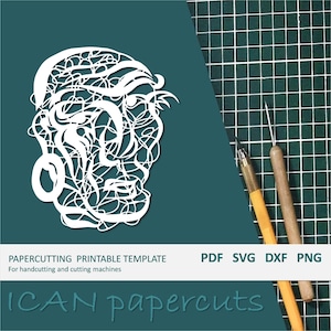 Thoughts - Papercut Template - Handcut / Pdf File / Svg file / Papercutting / DIY / Personal & Commercial use