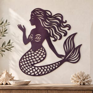 Mermaid SVG Cut File | Wall Art Design (Digital Download)