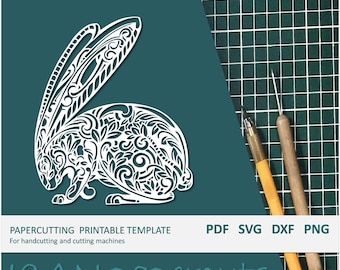 Hare - Rabbit Papercut Template - Etsy