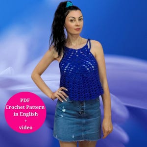 Mesh Top Crop With Ties Crochet Pattern