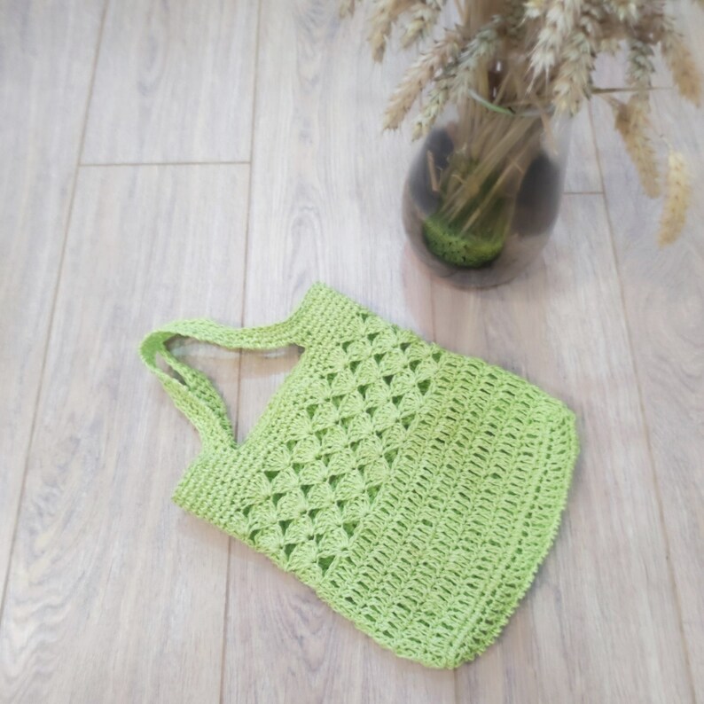 Crochet Raffia Tote Bag Pattern in PDF Summer Straw Shoulder Etsy