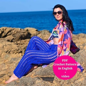 Crochet Mesh Pants in 3 Size- Video Tutorial, Written Instructions and Diagram Chart Pattern in PDF