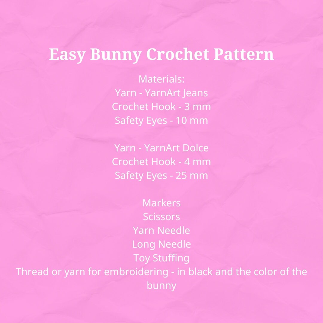 Amigurumi Bunny Crochet Pattern With Written Instructions and Video ...