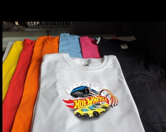 kids unisex hot wheels t-shirts