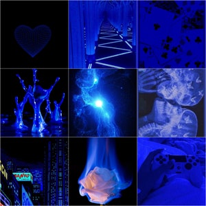 60 digitaldark Blue Aesthetic Collage Kit Dark Blue Photo - Etsy