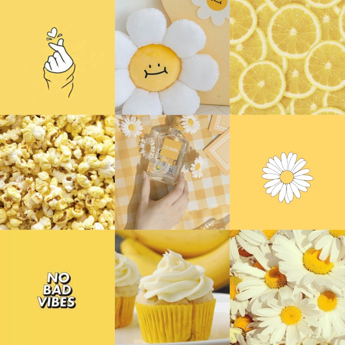 60 DIGITAL Yellow Aesthetic Collage Kit Yellow Collage Kit Etsy UK