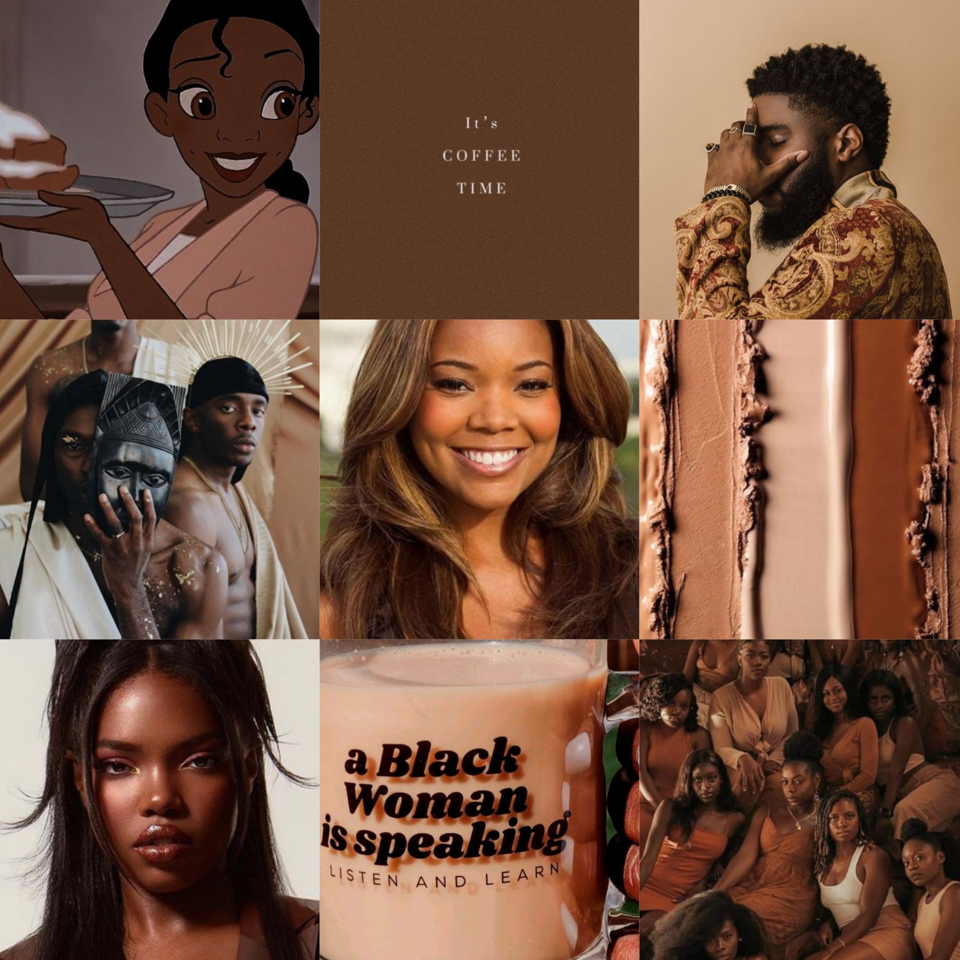 60 Digital Black Girl Brown Aesthetic Wall Collage Kit - Etsy