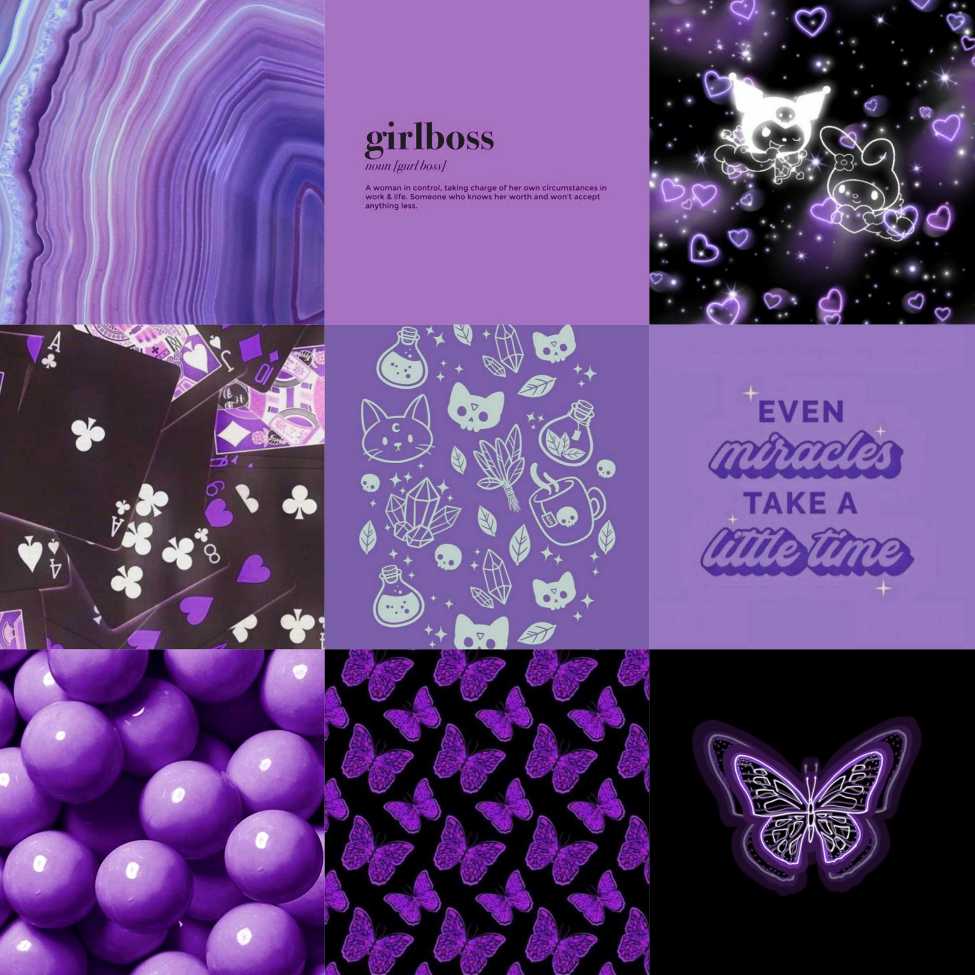 60 digitaldark Purple Aesthetic Collage Kit Dark Purple Photo