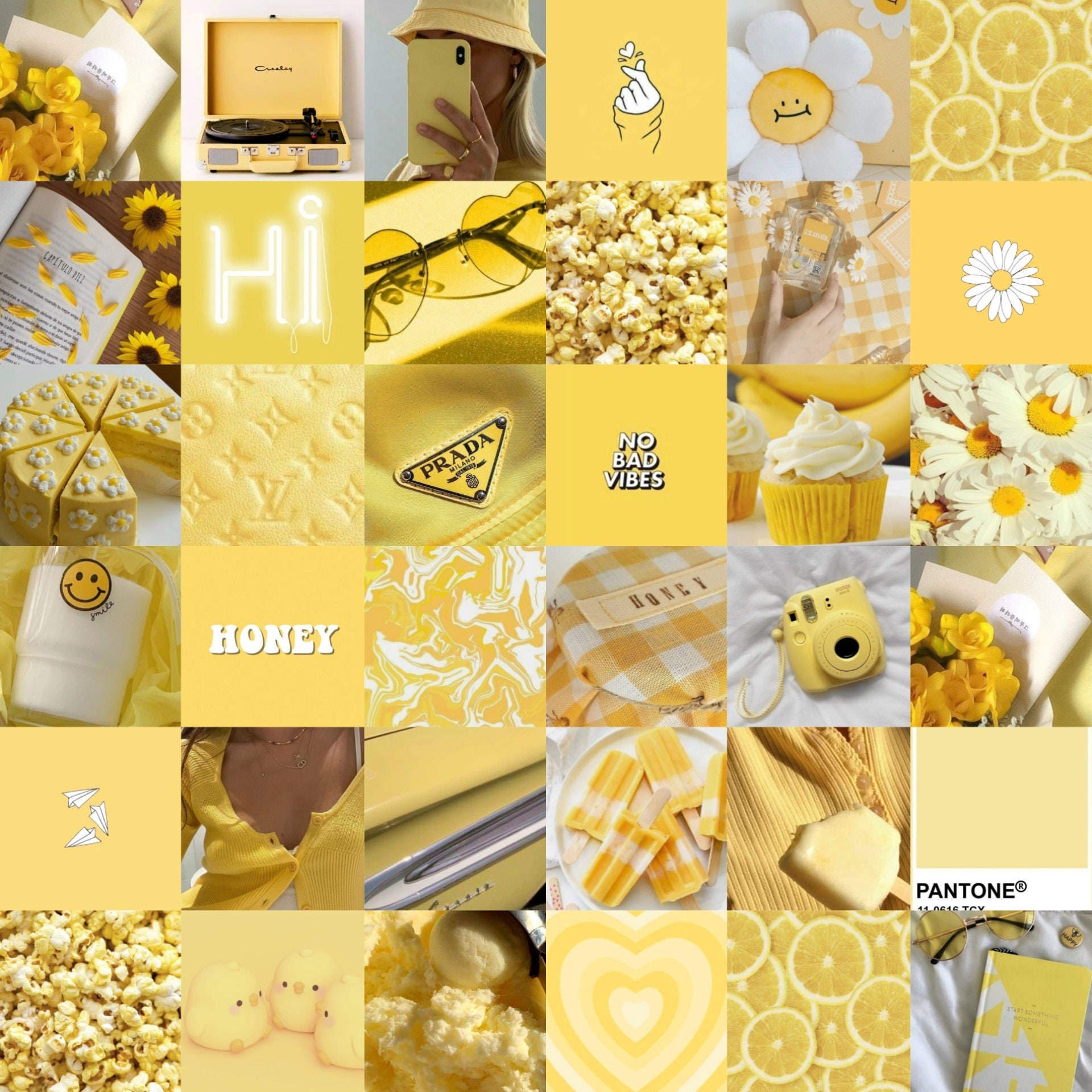 Yellow Star Design Fabric Wallpaper and Home Decor  Spoonflower