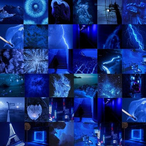 60 digitaldark Blue Aesthetic Collage Kit Dark Blue Photo Wallpaper ...