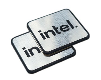 Intel - Sticker Case Badge Decal Aufkleber Decal - Twee emblemen - Nieuw Intel Logo 2022 Bijgewerkt