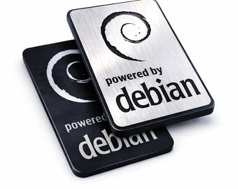 Insignia adhesiva Debian Linux - Dos emblemas