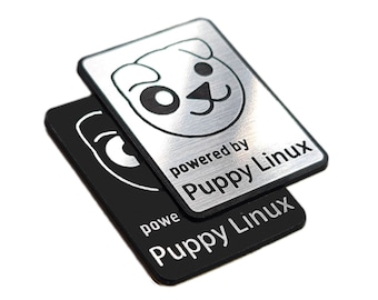 Puppy Linux Sticker Badge Emblem Aufkleber Decal - TWO Emblems