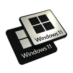 Windows 11  - Sticker Case Badge Emblem Aufkleber Decal - Two Emblems