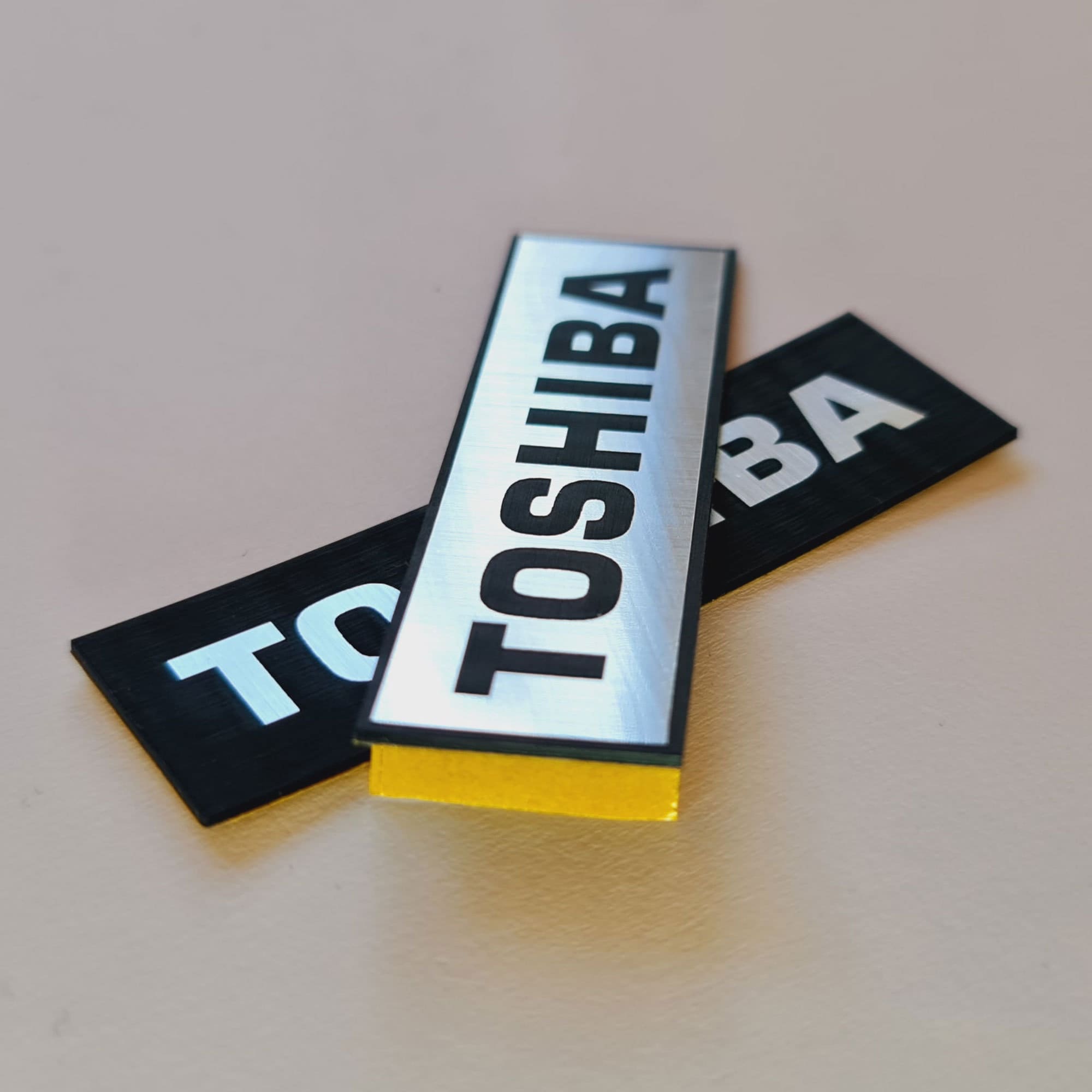Toshiba Sticker Case Badge Decal Aufkleber Two Emblems Etsy