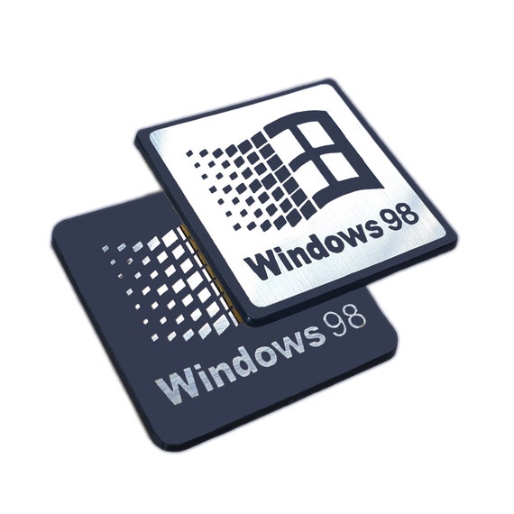 Windows 98 Sticker Case Badge Emblem Aufkleber Decal Two Emblems 