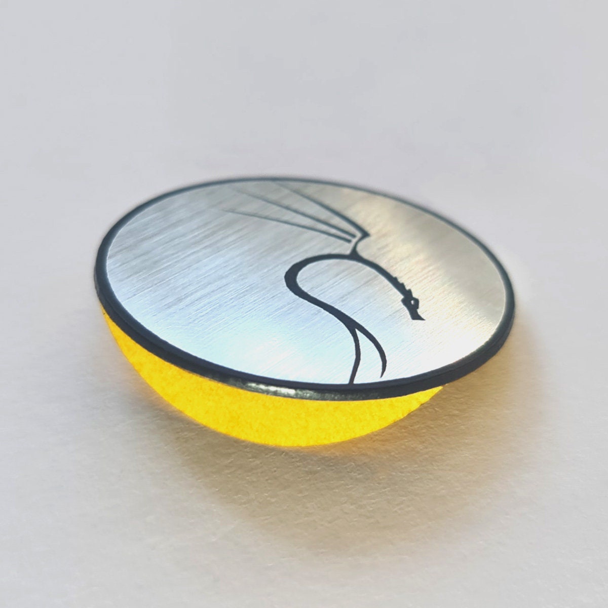 Evelin Logo Kali Linux Autocollant Métallique – Badge Argenté/Noir 37x25 Mm Pour Ordinateur, Mallette Ou PC