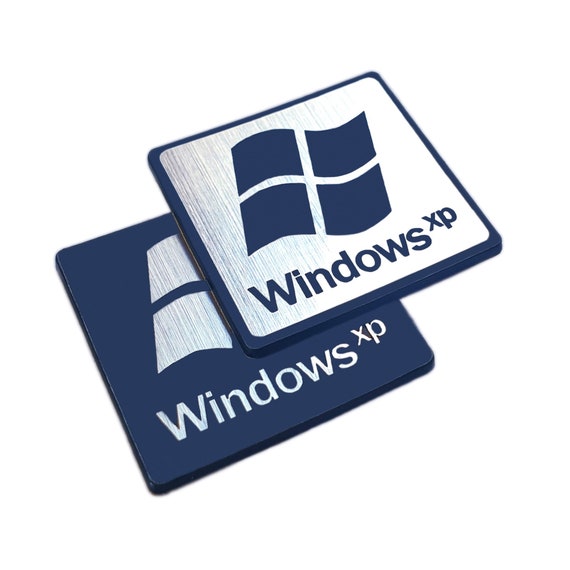 Windows XP Sticker Case Badge Emblem Aufkleber Decal Two Emblems 