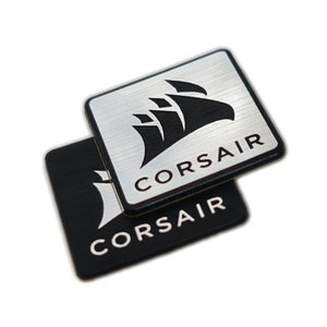 Corsair - ステッカーケースバッジデカール Aufkleber デカール - 2つのエンブレム - 新しい Corsair ロゴ 2022 更新