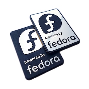 Fedora Linux Sticker Badge Emblem Aufkleber Decal - TWO Emblems