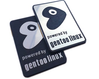 Gentoo Linux Sticker Badge Emblème Aufkleber Décalque - DEUX Emblèmes