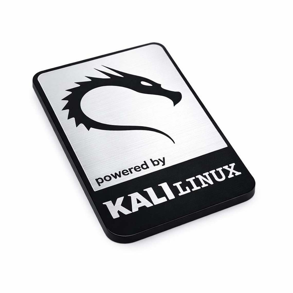 Kali Linux Sticker Case Badge Emblem - Chrome Reflective - 37 Mm X 25 ...