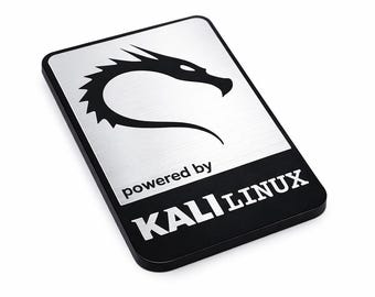 Kali Linux Sticker Case Badge Emblem - Chrome Reflective - 37 mm x 25 mm